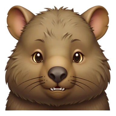 Cinematic Noble Wombat Portrait Emoji, Poised and regal, with a stout, muscular build and a dense, shaggy fur of earthy brown, deep-set soulful eyes with a hint of gruff wisdom, Simplified yet sharp and sophisticated features, highly detailed, glowing with a warm, dignified glow, high shine, intelligent and sturdy, stylized with an air of bushland majesty, focused and attentive, soft glowing outline, capturing the essence of a watchful and confident burrower, so majestic it feels as though it could plod out of the screen with effortless authority! sticker