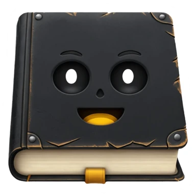 make me a black book with dust on it to show that it's old  sticker