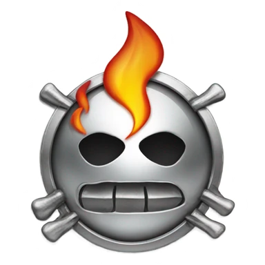 chrome heart with flames and smoke sticker