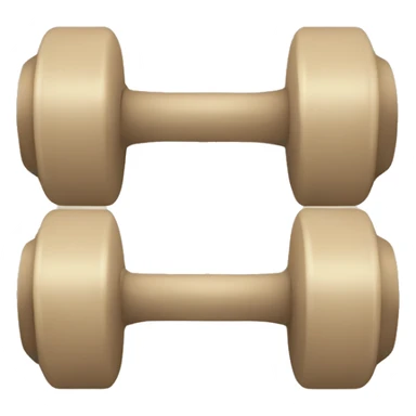 Beige dumbbells sticker