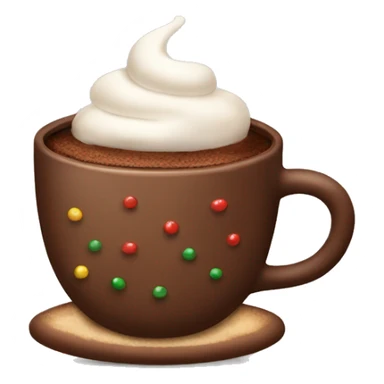 Hot cup of cocoa Christmas themed sticker