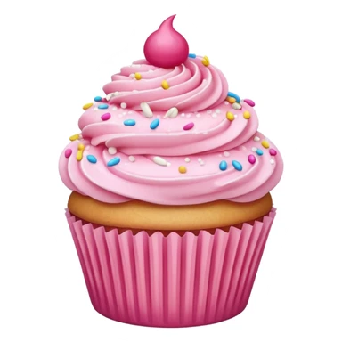 Cupcake with pink icing sticker