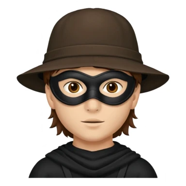 masked Boy with hat sticker