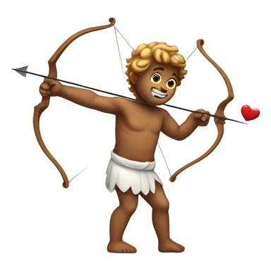 Cupid firing his heart bow sticker