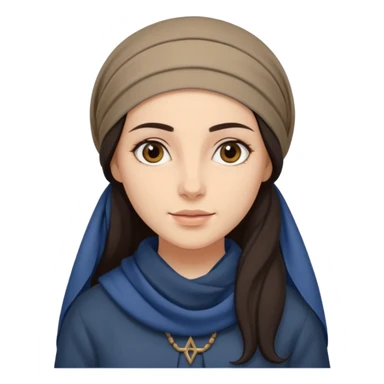 jewish women young ancient Judea, long hair modest head scarf loose sticker