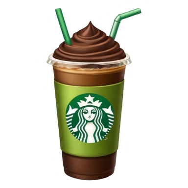 Starbucks Iced coffee with pistachio  and chocolate bar  sticker