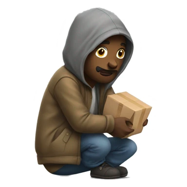 Homeless Person buying something sticker