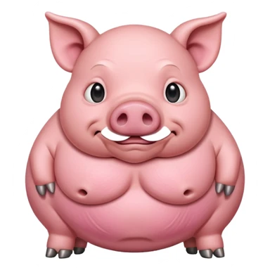 pig with a big stomach sticker