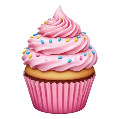 Cupcake with pink icing sticker