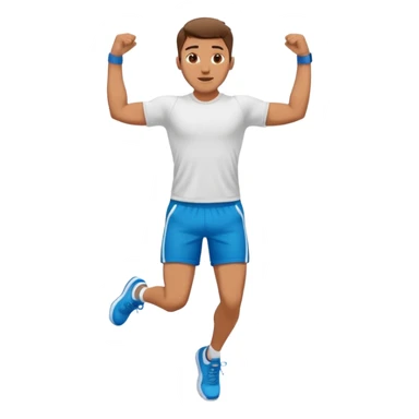 man doing jumping jacks sticker