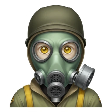 Zombie in gas masks sticker
