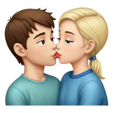 Boy kiss girl  sticker