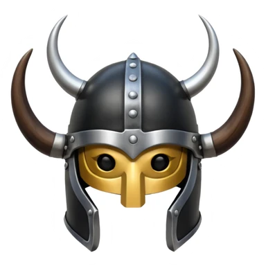 viking black horn helmet (not human) sticker