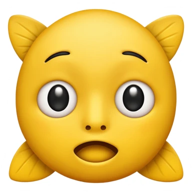 😊🥺 these emojis but with flies around it and its happy yellow face emoji black eyes like the 4th image but its cuter remove the nose make the eyes bigger and close its mouth sticker