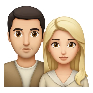 couple with arabic man and blondie girl sticker