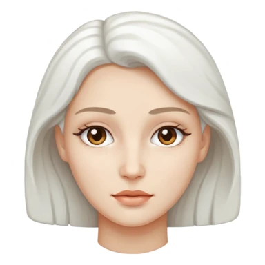 Marble style statue of woman face full white sticker