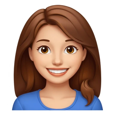 cute brown haired women with amazing smile sticker