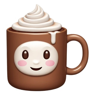 white mug of hot chocolate sticker