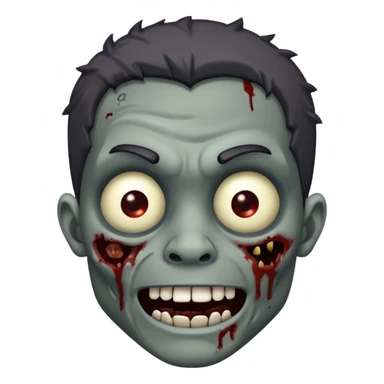 make a black man zombie with a sarcastic smile  sticker