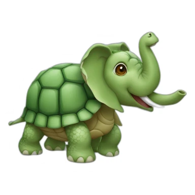 Tortue sur éléphant sticker