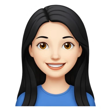 Mujer blanca pelo largo negro coceethe sticker