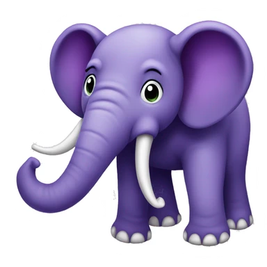 Purple elephant  sticker