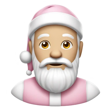Light Pink Santa Claus with white skin sticker