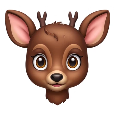 Dark brown Bambi deer cute sticker