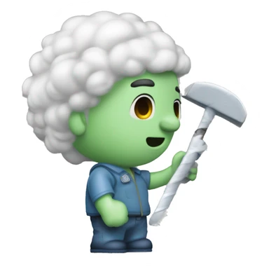 un chico cargando una lamina de pvc cielo raso sticker