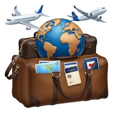 glob ,pass port, , travel bag , plane sticker