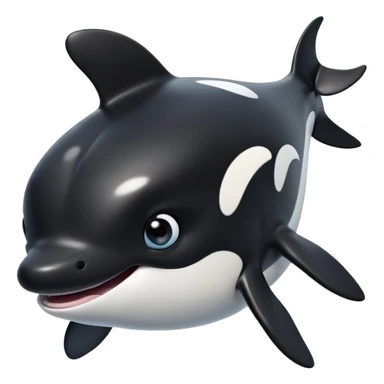 cinematic-comical-orca-portrait-emoji,-head-tilted-dramatically-with-an-exaggeratedly-shocked-expression,-featuring-a-sleek-black-and-white-body-with-wide,-comically-expressive-eyes-full-of-playful-disbelief-and-animated-flippers,-simple sticker