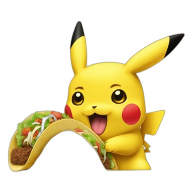 Pikachu qui mange un tacos sticker