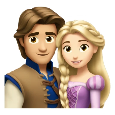 Princess Rapunzel and Flynn Rider  sticker