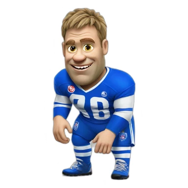 shrek wearing a north melbourne AFL jersey sticker