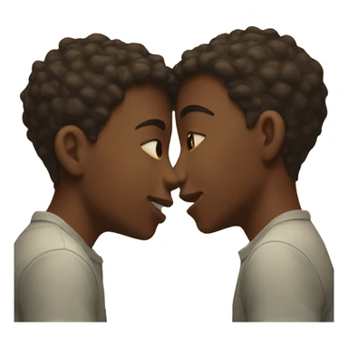 2 boys kissing  sticker