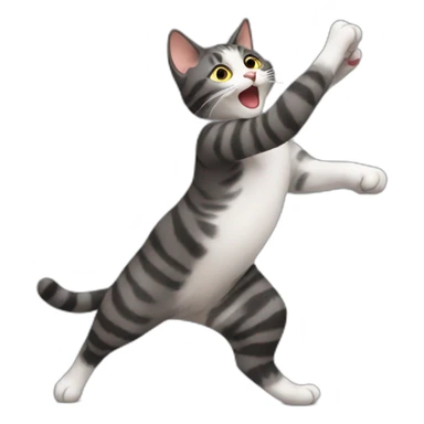 Cat dancing tango sticker