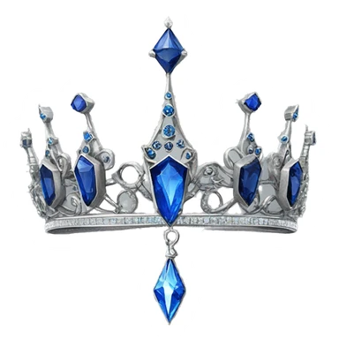 The Ravenclaw Diadem is a tiara-like object with a majestic design, made of gleaming silver and set with glittering blue gems. It is enchanted to enhance the wisdom and intellect of its wearer. Voldemort turned it into a Horcrux, embedding a fragment  sticker