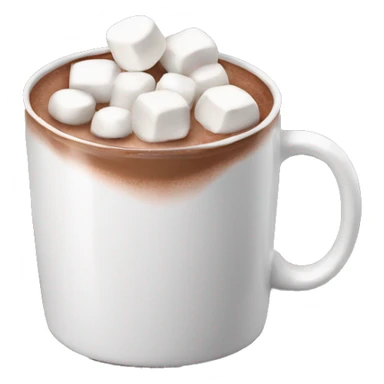 Christmas Mug of hot chocolate with marshmallows sticker