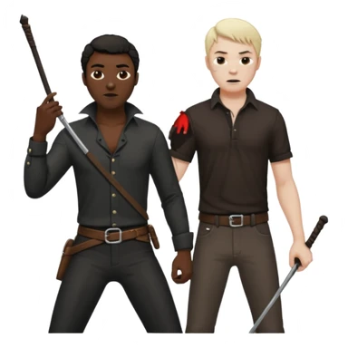 Un homme blanc qui fouette un homme noir sticker