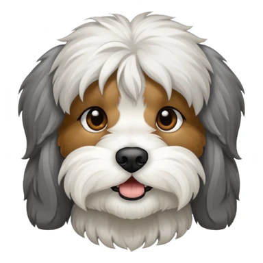 Tibetan terrier with an underbite sticker