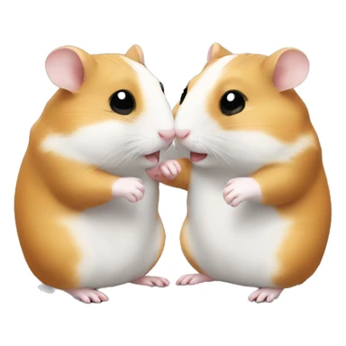 two hamsters handshake sticker