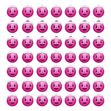 Cute pink Christmas and new years emojis sticker