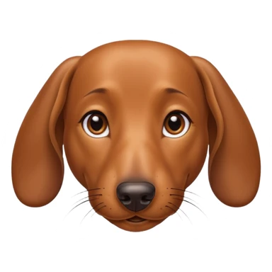 Dachshund's face (thin cheeks, not much hair) sticker