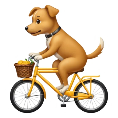 Dog riding a bike sticker