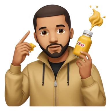drake throwing mustard at kendrick lamar sticker