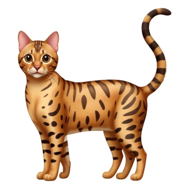 bengal cat full body sticker