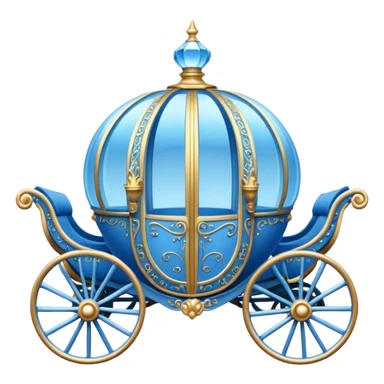 Cinderella round blue carriage sticker