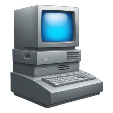 computer with a crank on the side sticker