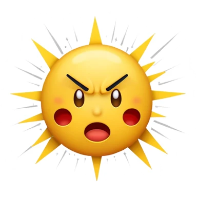 yellow round-faced angry emoji punching surprised emoji with comic-style impact effects including stars, motion lines, and a big 'POW!' burst, bold, expressive, playful emoji art style sticker