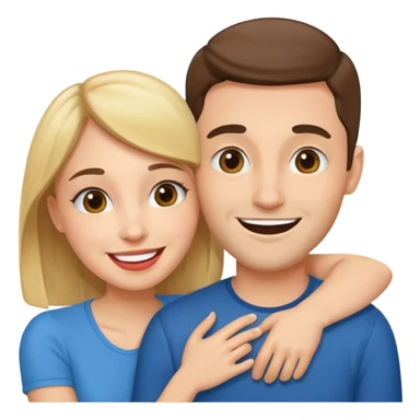 Couple hugs on photobooths sticker